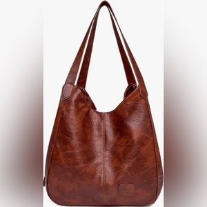 Women's vintage soft leather large casual shoulder bag.